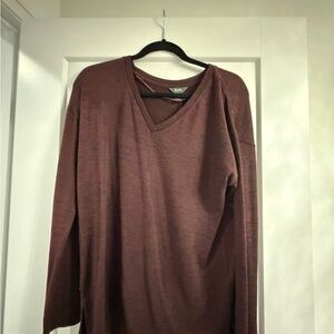 Roots Deep Burgundy Long Sleeve Top